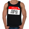 PRINTFASHION Hello az én nevem apa - Férfi atléta - Fekete