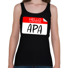 PRINTFASHION Hello az én nevem apa - Női atléta - Fekete női trikó