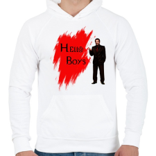 PRINTFASHION hello boys - Férfi kapucnis pulóver - Fehér férfi pulóver, kardigán