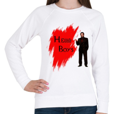 PRINTFASHION hello boys - Női pulóver - Fehér női pulóver, kardigán
