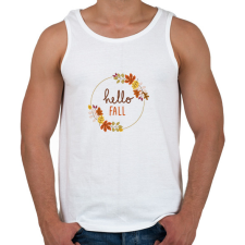 PRINTFASHION Hello Fall - Férfi atléta - Fehér atléta, trikó
