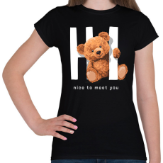 PRINTFASHION Hello maci - Női póló - Fekete