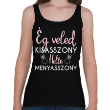 PRINTFASHION Hello menyasszony - Női atléta - Fekete női trikó