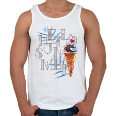 PRINTFASHION Helló nyár! - Férfi atléta - Fehér