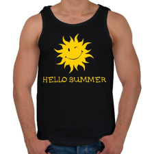 PRINTFASHION HELLO SUMMER - Férfi atléta - Fekete atléta, trikó