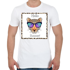 PRINTFASHION Hello Summer - Férfi póló - Fehér