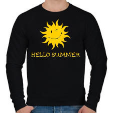 PRINTFASHION HELLO SUMMER - Férfi pulóver - Fekete férfi pulóver, kardigán