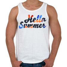 PRINTFASHION Hello Summer / Hello Nyár - Férfi atléta - Fehér atléta, trikó