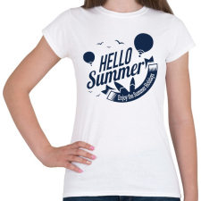 PRINTFASHION Hello Summer - Női póló - Fehér női póló