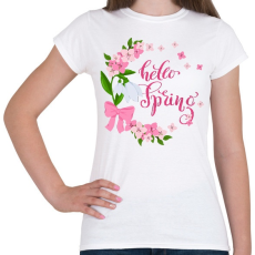 PRINTFASHION Hello Tavasz - Női póló - Fehér
