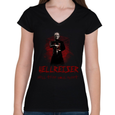 PRINTFASHION hellreiser - Női V-nyakú póló - Fekete női póló