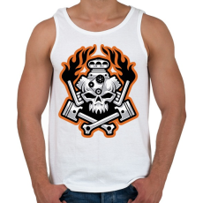 PRINTFASHION Hellride - Férfi atléta - Fehér