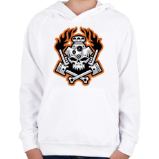 PRINTFASHION Hellride - Gyerek kapucnis pulóver - Fehér