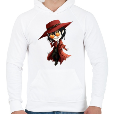 PRINTFASHION Hellsing - Férfi kapucnis pulóver - Fehér