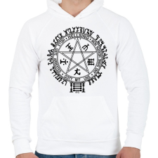 PRINTFASHION Hellsing logo - Férfi kapucnis pulóver - Fehér férfi pulóver, kardigán