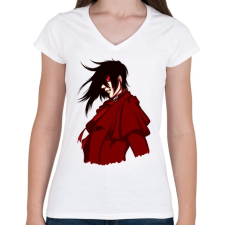 PRINTFASHION Hellsing - Női V-nyakú póló - Fehér női póló