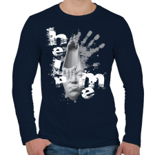 PRINTFASHION helpmeprojectwh-01 - Férfi hosszú ujjú póló - Sötétkék férfi póló