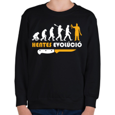 PRINTFASHION Hentes evolúció - Gyerek pulóver - Fekete gyerek pulóver, kardigán