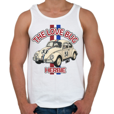 PRINTFASHION Herbie - Férfi atléta - Fehér atléta, trikó