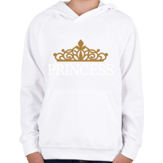 PRINTFASHION Hercegnő - Gyerek kapucnis pulóver - Fehér