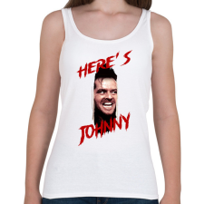 PRINTFASHION Here's Johnny - Női atléta - Fehér női trikó