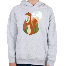 PRINTFASHION Hermelin - Gyerek kapucnis pulóver - Sport szürke gyerek pulóver, kardigán