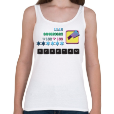 PRINTFASHION Hesoyam - Női atléta - Fehér női trikó