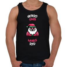 PRINTFASHION HETERO SANTA WEARS RED - Férfi atléta - Fekete