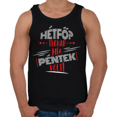 PRINTFASHION Hétfő? Tegnap még péntek volt - fehér - Férfi atléta - Fekete