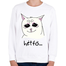 PRINTFASHION Hétfői fejem - Gyerek pulóver - Fehér