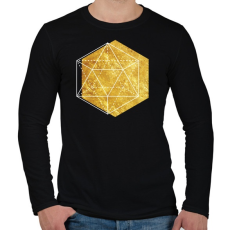 PRINTFASHION Hexagonal 2 - Férfi hosszú ujjú póló - Fekete