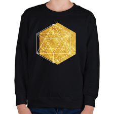 PRINTFASHION Hexagonal 2 - Gyerek pulóver - Fekete gyerek pulóver, kardigán
