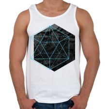 PRINTFASHION Hexagonal - Férfi atléta - Fehér atléta, trikó
