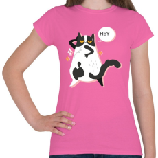 PRINTFASHION HEY - Női póló - Rózsaszín