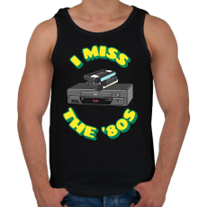 PRINTFASHION Hiányoznak a 80-as évek - Férfi atléta - Fekete