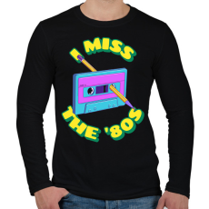 PRINTFASHION Hiányoznak a 80-as évek - Férfi hosszú ujjú póló - Fekete