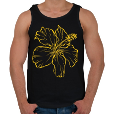 PRINTFASHION hibiscus - Férfi atléta - Fekete