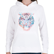 PRINTFASHION Hidden information - Női kapucnis pulóver - Fehér női pulóver, kardigán