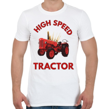 PRINTFASHION high speed tractor - Férfi póló - Fehér férfi póló