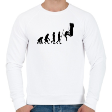 PRINTFASHION Hiking Evolution - Férfi pulóver - Fehér férfi pulóver, kardigán