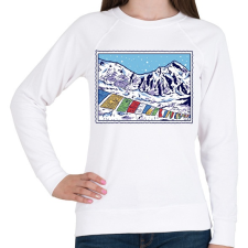 PRINTFASHION Himalája - Női pulóver - Fehér női pulóver, kardigán