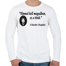 PRINTFASHION Hinned kell magadban! - Férfi hosszú ujjú póló - Fehér férfi póló