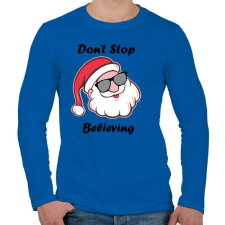PRINTFASHION Hinni a Mikulásban - Férfi hosszú ujjú póló - Királykék férfi póló