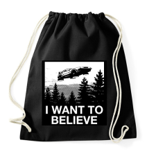 PRINTFASHION Hinni akarok - Vissza a jövőbe - Sportzsák, Tornazsák - Fekete tornazsák