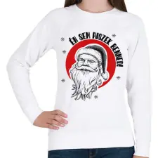 PRINTFASHION Hinni - Mikulás - Női pulóver - Fehér női pulóver, kardigán