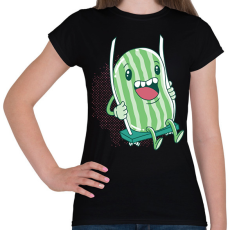 PRINTFASHION Hintázó dinnye - Női póló - Fekete