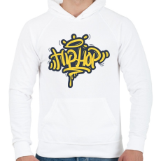 PRINTFASHION Hip-hop - Férfi kapucnis pulóver - Fehér