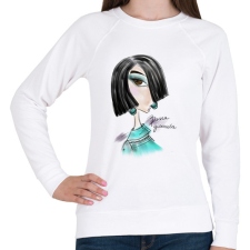 PRINTFASHION HiPaint_1719690376061 - Női pulóver - Fehér női pulóver, kardigán