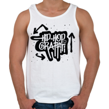 PRINTFASHION Hiphop graffiti - Férfi atléta - Fehér atléta, trikó