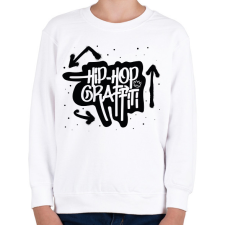 PRINTFASHION Hiphop graffiti - Gyerek pulóver - Fehér gyerek pulóver, kardigán